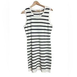 Hem &‎ thread sweater dress nautical stripe size large lightweight knit beach